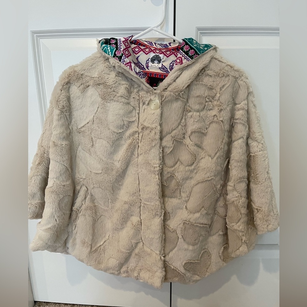 Faux Fur Capes with hoodie